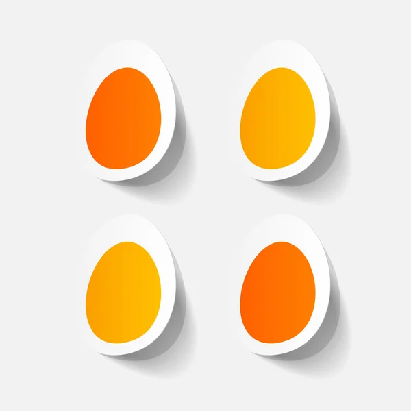 Sticker of egg — Stock Vector