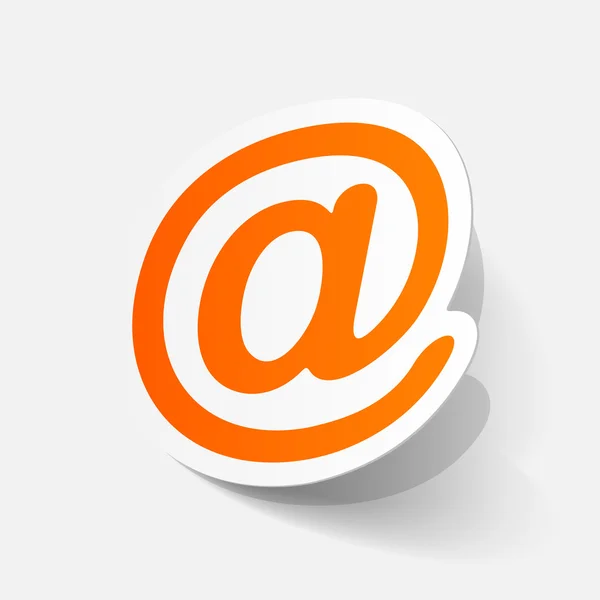 Autocollant de signe d'email — Image vectorielle