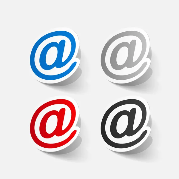 Sticker van e-mail teken — Stockvector