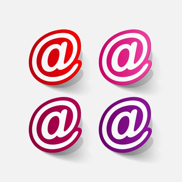 Sticker van e-mail teken — Stockvector