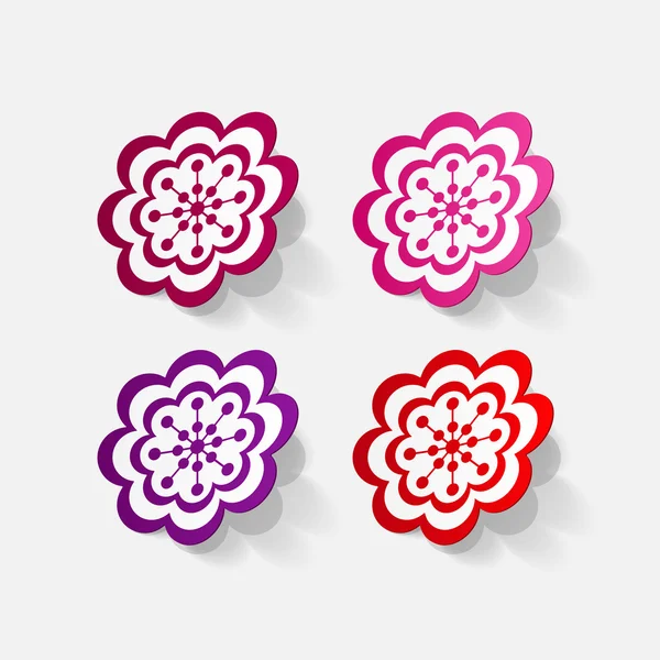 Sticker de fleurs — Image vectorielle