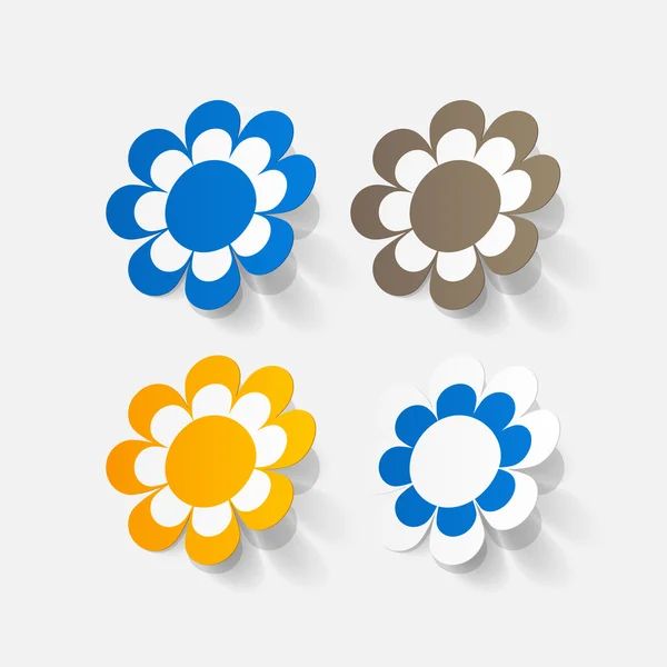 Sticker de fleurs — Image vectorielle