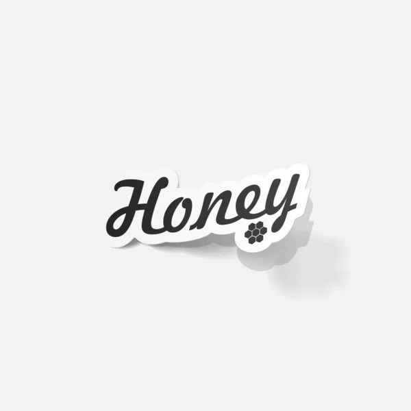 Наклейка меду — стоковий вектор
