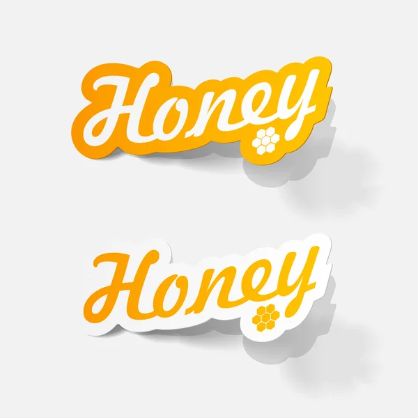 Sticker van honing — Stockvector