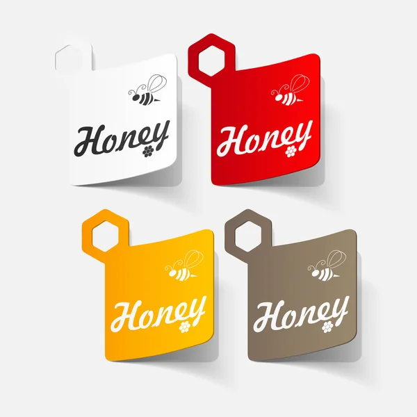 Sticker of honey — Stock Vector