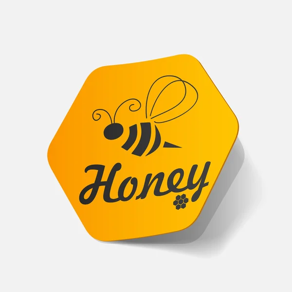 Sticker van honing — Stockvector