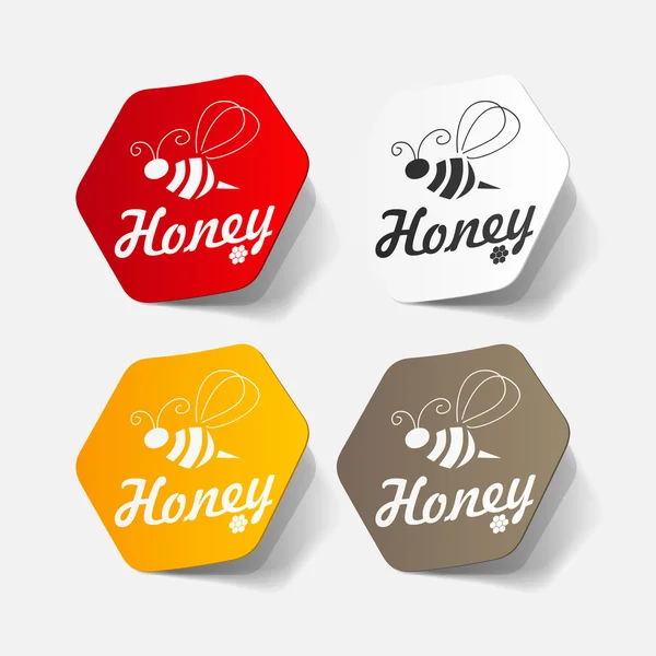 Sticker of honey — Stock Vector