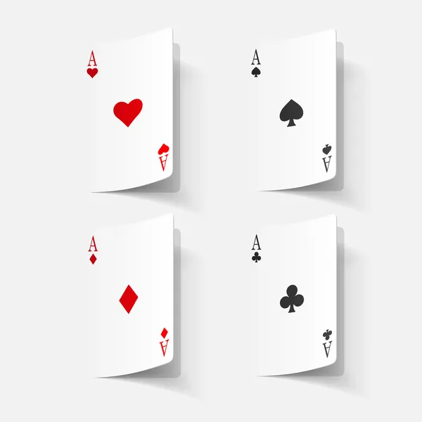 Jouer aux cartes — Image vectorielle