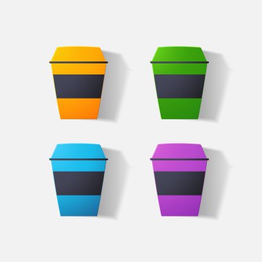 Kağıt kısaltıldı etiket: kahve