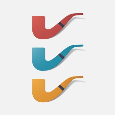 Kağıt kısaltıldı etiket: tütün boru