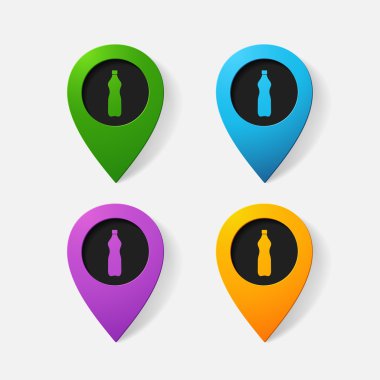 gerçekçi renk işaretçisi: şişe