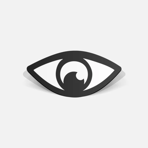 Наклейка с зажимом: глаз — стоковый вектор