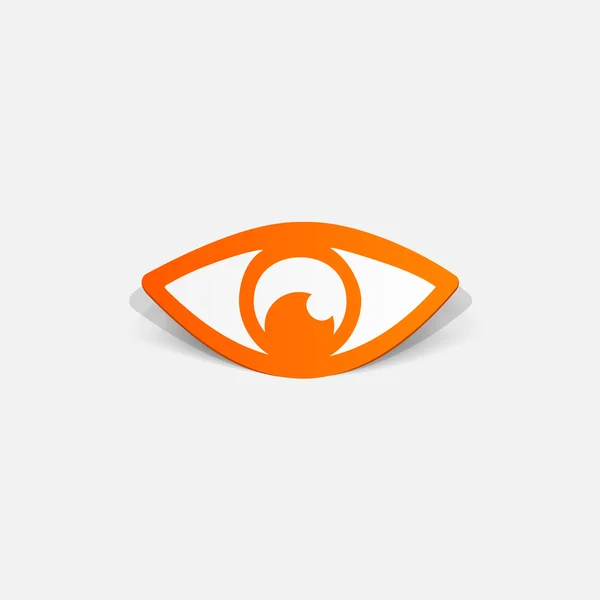 Sticker mit Büroklammern: Auge — Stockvektor