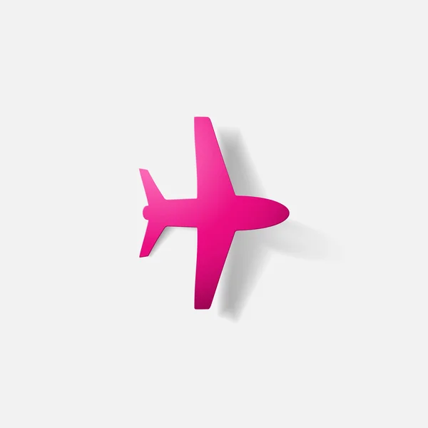 Paper clipped sticker: aircraft airliner