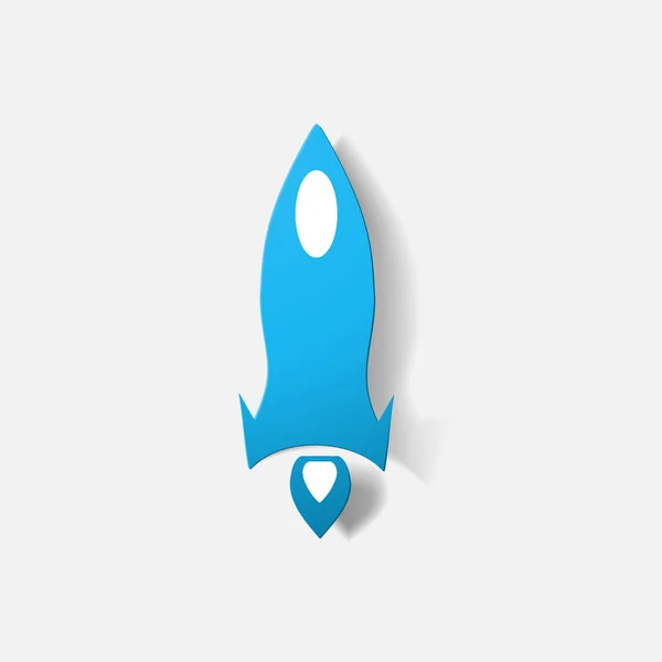 紙クリップ ステッカー: 航空機のロケット — ストックベクタ