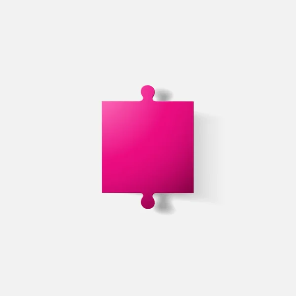 Papier geknipte sticker: puzzel — Stockvector