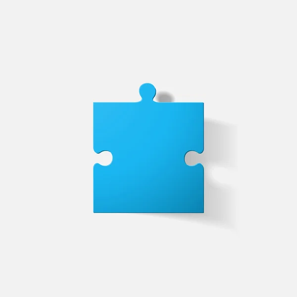 Papier geknipte sticker: puzzel — Stockvector