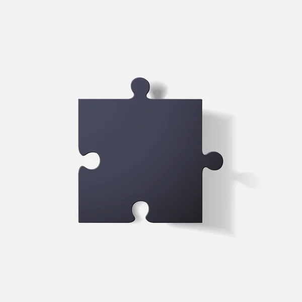 Papier geknipte sticker: puzzel — Stockvector