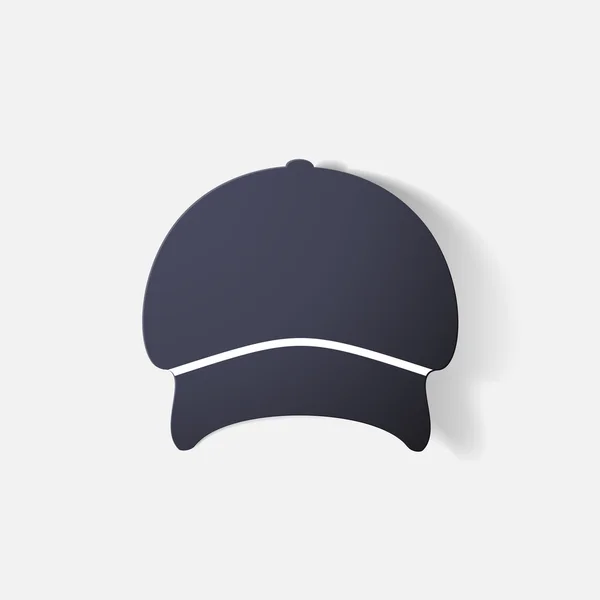 Aufkleber mit Büroklammern: Kopfbedeckung, Mütze — Stockvektor