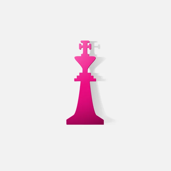 Papel clipado adesivo: Chessman King — Vetor de Stock