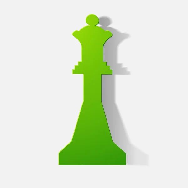 Наклейка: шахматная фигура, королева — стоковый вектор