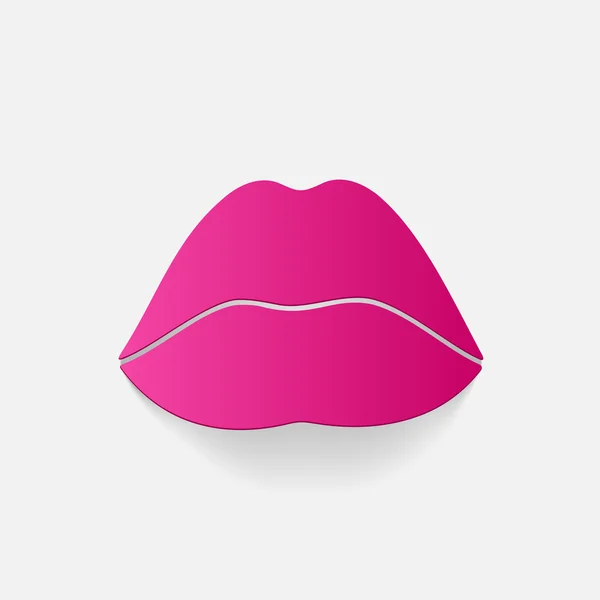 Pegatina de papel realista: Sexy Lips — Archivo Imágenes Vectoriales