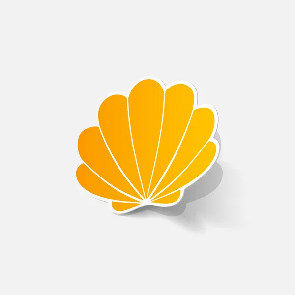 Realistic paper sticker: shell Stock Vector Image by ©Chorniy10 #42963887