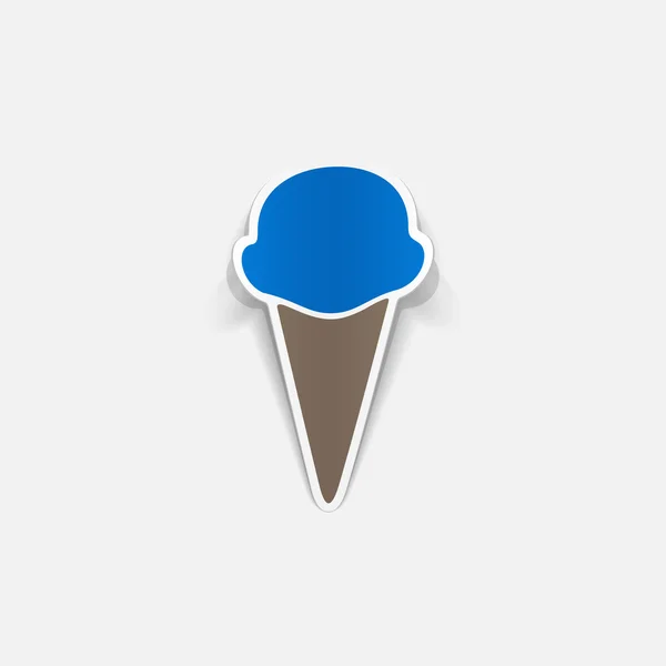 Adesivo carta realistica: gelato — Vettoriale Stock