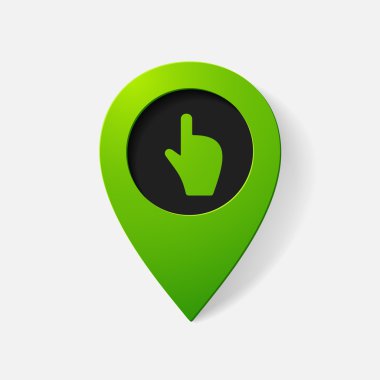 gerçekçi renk işaretçisi: kadar parmak