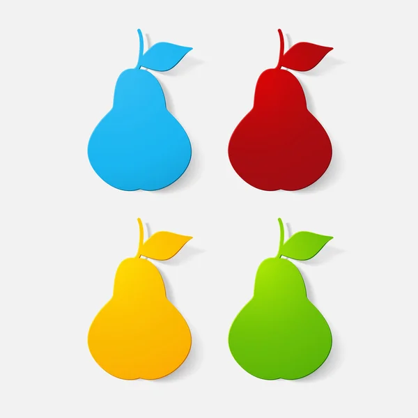 Pear fruit symbol — Stock Vector