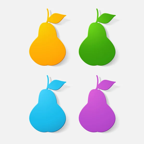 Symbole de fruit de poire — Image vectorielle