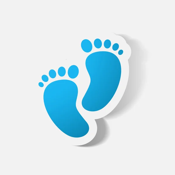 Fußabdruck-Symbol. — Stockvektor