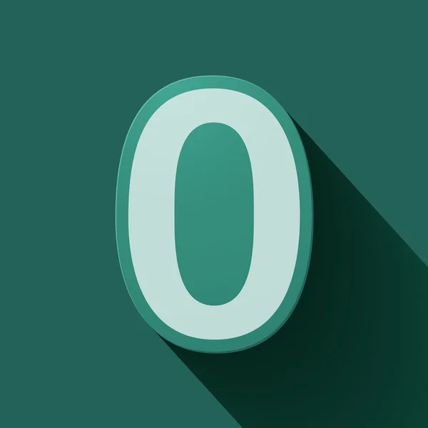 Number zero — Stock Vector