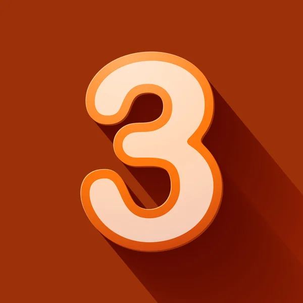 Number three — Stock Vector