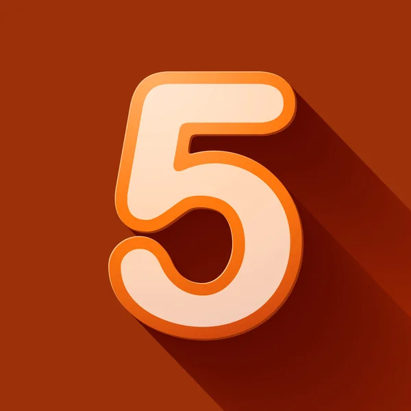 Номер п'ять — стоковий вектор