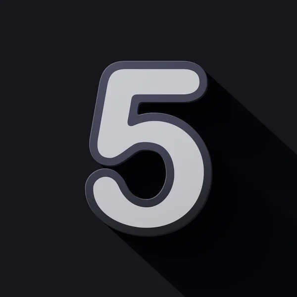 Nummer fem – stockvektor