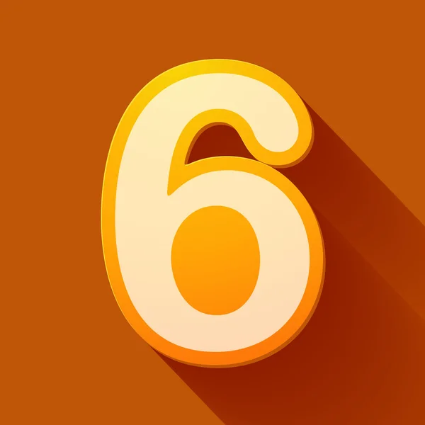 Number six — Stock Vector