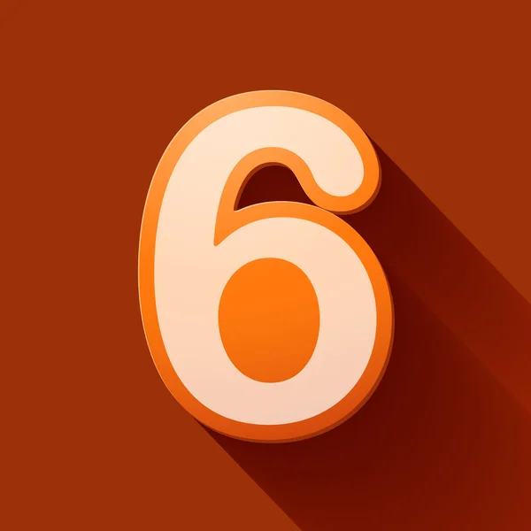 Numéro six — Image vectorielle