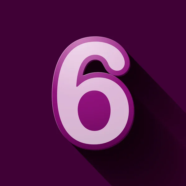 Numéro six — Image vectorielle