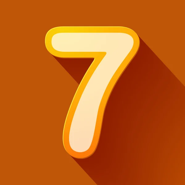 Nummer zeven — Stockvector