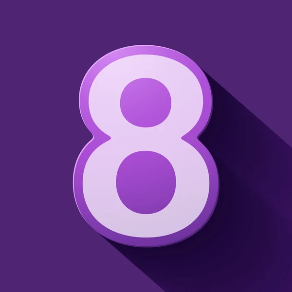 Nummer acht — Stockvector