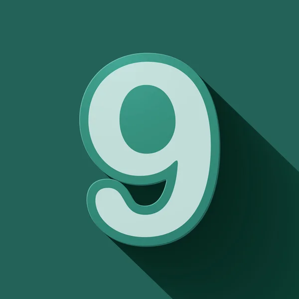 Number nine — Stock Vector