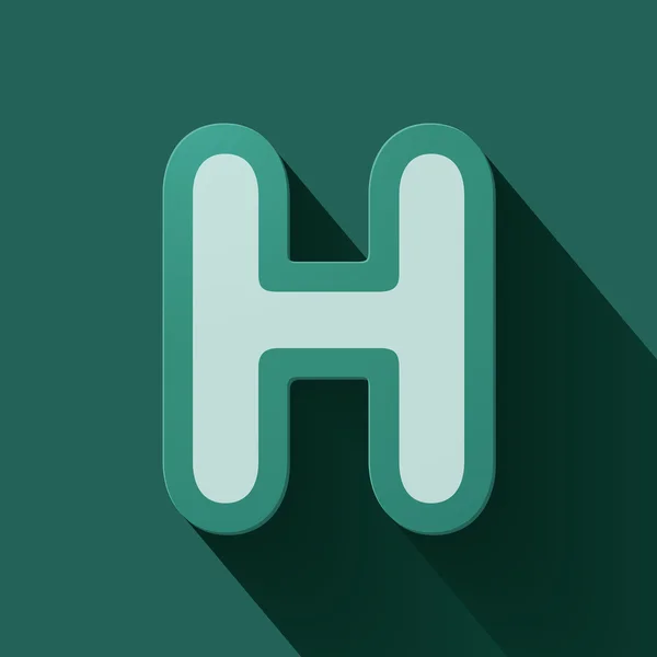 Brief h — Stockvector