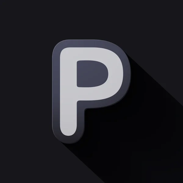 Буква P — стоковый вектор