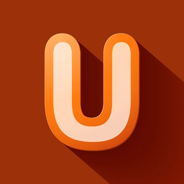 Letra U — Vector de stock