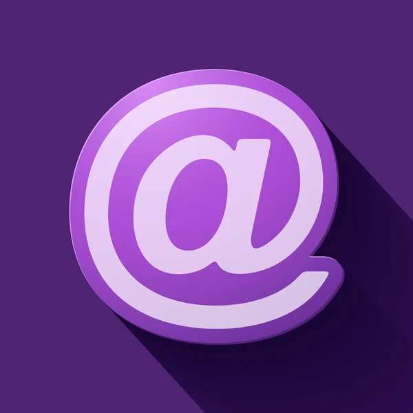 Signo de correo e — Vector de stock