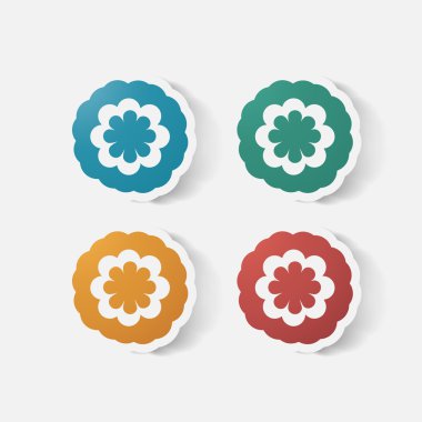 gerçekçi kağıt etiket: çiçekler. Papatya