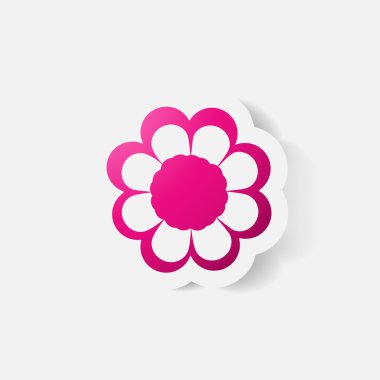 gerçekçi kağıt etiket: çiçekler. Papatya