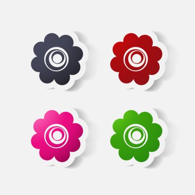 gerçekçi kağıt etiket: çiçekler. Papatya