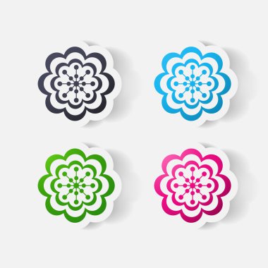 gerçekçi kağıt etiket: çiçekler. Papatya